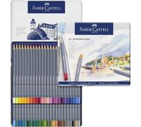 FABER-CASTELL - Set di matite acquerellabili da 48 pezzi Goldfaber Aqua | Matite acquerellabili resistenti alla rottura e completamente lavabili con acqua in astuccio metallico