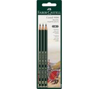 FABER-CASTELL - Set di matite Castell 9000, durezza B, 3 pezzi | Matite di grafite di qualità artistica per scrivere, abbozzare e disegnare