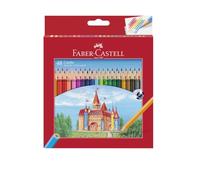 FABER-CASTELL - Set di matite colorate Castle da 48 pezzi | Colori brillanti, forma esagonale e mina resistente alla rottura per bambini e adulti