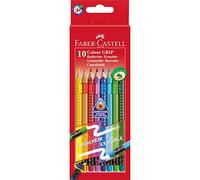 FABER-CASTELL - Set di matite colorate Colour Grip cancellabili, 10 pezzi
