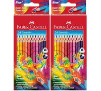 Faber-Castell - Set di matite colorate Ergonomics, 24 pezzi (Confezione da 2)