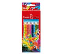 Faber-Castell 116512 - Set di matite colorate di forma triangolare, 12 pezzi in scatola di cartone