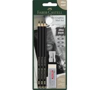 FABER-CASTELL - Set di matite Pitt Graphite Matt, 5 pezzi | Con matite da disegno extra opache, gomma e temperino per lavori a grafite