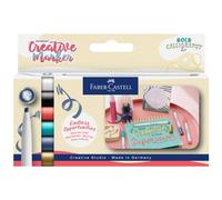 FABER-CASTELL - Set di pennarelli Goldfaber Creative, 6 pennarelli | Pennarelli calligrafici resistenti all’acqua per la creazione di caratteri creativi, Bold Calligraphy