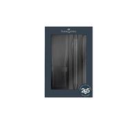 FABER-CASTELL 202189 - Set regalo Essentio alluminio nero, con penna stilografica, penna a sfera e astuccio per penne, set da scrittura elegante