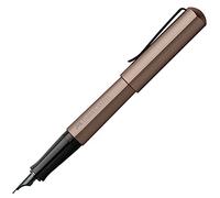 Faber-Castell 150581 - Stilografica Hexo, pennino F, bronzo, 1 pz.
