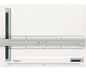 FABER-CASTELL - Tavola da disegno A3 TK-SYSTEM | Tavola da disegno con scanalature di guida e scala graduata per compasso, per il disegno tecnico, la scuola