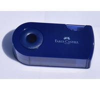 Temperamatite Sleeve con contenitore - 2 fori - con serbatoio - 70x34x20mm - rosso e blu assortiti - Faber Castell