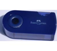 Temperamatite Sleeve con contenitore - 2 fori - con serbatoio - 70x34x20mm - rosso e blu assortiti - Faber Castell