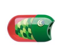 Faber Castell temperamatite manuale Verde e Rosso con gomma