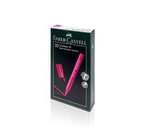 Faber-Castell Textliner 38 - Evidenziatori super fluorescenti, evidenziatori, colori assortiti | Evidenziatori con punta a scalpello, design leggero e sottile, 10 pezzi (rosa)
