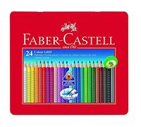 Colour Grip Astuccio in Metallo acquerellabili Faber Castell scatola 24 matite