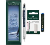 Faber-Castell TK-Fine Vario L - Set di portamine da 0,7 mm, 3 pezzi, indaco