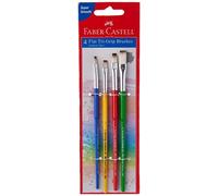 Faber-Castell Tri-Grip Brush - Pennarello piatto, confezione da 4 (assortimento)