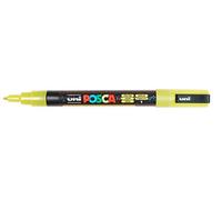 Faber-Castell uni-ball 186585 - Pennarello POSCA con punta tonda fine, giallo glitterato