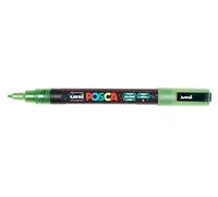 Faber-Castell uni-ball 186589 - Pennarello POSCA con punta tonda fine, verde scuro glitterato