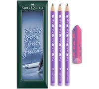 Faber-Castell Unicorn Jumbo HB matite & gomma set regalo, confezione da 4