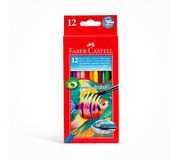 Faber-Castell Water Colour Pencils with Brush (Pack of 12 Pencils) 12 Count (Pac