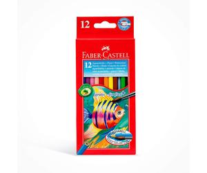 Faber-Castell Water Colour Pencils with Brush (Pack of 12 Pencils) 12 Count (Pac