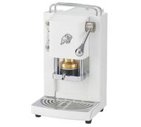 FABER COFFEE MACHINES | 3.0 PRO ESSENTIAL | Macchina Caffè ESE 44mm Compatta con, Tanica in Vetro, Portacialda Estraibile e Pressacialda Ottone Regolabile (White, CROMO)