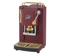 FABER COFFEE MACHINES | 3.0 PRO ESSENTIAL | Macchina Caffè ESE 44mm Compatta con, Tanica in Vetro, Portacialda Estraibile e Pressacialda Ottone Regolabile (Cherry Red, OTTONE)