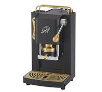 FABER COFFEE MACHINES | 3.0 PRO ESSENTIAL | Macchina Caffè ESE 44mm Compatta con, Tanica in Vetro, Portacialda Estraibile e Pressacialda Ottone Regolabile (Black, OTTONE)