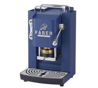 FABER COFFEE MACHINES | Deluxe 3.0 | Macchina Caffè ESE 44mm con Elettrovalvola, Portacialda Estraibile, Tanica Vetro 1L e Pressacialde in ottone regolabile (Navy Blue, CROMO)