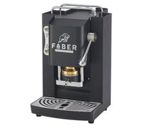FABER COFFEE MACHINES | Deluxe 3.0 | Macchina Caffè ESE 44mm con Elettrovalvola, Portacialda Estraibile, Tanica Vetro 1L e Pressacialde in ottone regolabile (Black, CROMO)
