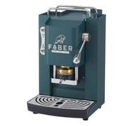 FABER COFFEE MACHINES | Deluxe 3.0 | Macchina Caffè ESE 44mm con Elettrovalvola, Portacialda Estraibile, Tanica Vetro 1L e Pressacialde in ottone regolabile (British Green, CROMO)