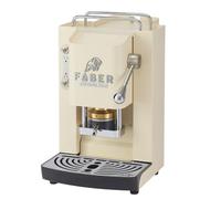 FABER COFFEE MACHINES | Deluxe 3.0 | Macchina Caffè ESE 44mm con Elettrovalvola, Portacialda Estraibile, Tanica Vetro 1L e Pressacialde in ottone regolabile (Old British White, CROMO)