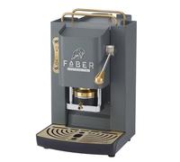 FABER COFFEE MACHINES | Deluxe 3.0 | Macchina Caffè ESE 44mm con Elettrovalvola, Portacialda Estraibile, Tanica Vetro 1L e Pressacialde in ottone regolabile (Gray Daytona, OTTONE)