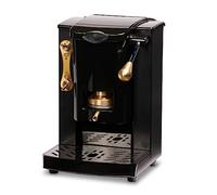Faber Piccola Slot Brass Edition Macchina Per Caffe Con Pressacialda In Ottone Telaio In Metallo Nero Con Elementi Dorati E Frontale In Policarbonato Nero