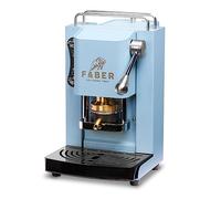FABER COFFEE MACHINES | Modello Pro Mini Deluxe | Macchina caffe a cialde ese 44mm | finiture Cromo | Pressacialda in ottone (Turquoise)