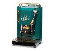 FABER COFFEE MACHINES | Modello Pro Mini Deluxe | Macchina caffe a cialde ese 44mm | | Pressacialda in ottone regolabile (BRITISH GREEN)