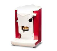 FABER COFFEE MACHINES | Modello Slot Plast | Macchina caffe a cialde ese 44mm | Colore Borgogna plastiche Bianco | Pressacialda in ottone