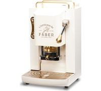 Faber Coffee Pro Deluxe - Macchina Caffé a Cialde Espresso colore Pure White Ottone - PROWHITEBASOTT