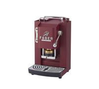 FABER COFFEE MACHINES | Deluxe 3.0 | Macchina Caffè ESE 44mm con Elettrovalvola, Portacialda Estraibile, Tanica Vetro 1L e Pressacialde in ottone regolabile (Cherry Red, CROMO)
