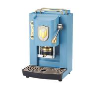 Faber Pro Deluxe Napoli Edition Azzurro + Scudetto Bianco Macchina Per Caffe' Con Pressacialda In Ottone E Telaio In Acciaio