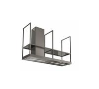 Faber Cappa a isola T-SHELF EV8 TITANIUM MATT A180 325.0617.018 finitura titanio opaco da 180 cm