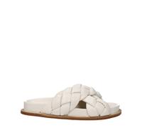 Fabiana Filippi Beige Leather Slippers - EU37/US7