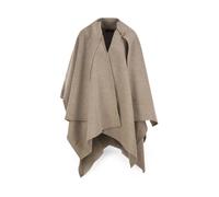 Fabiana Filippi - Cape in Lana con Dettaglio Gioiello - - Jackets - Donna - Marrone - ONE SIZE