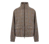 Fabiana Filippi - Giacca Bomber in Jersey a Quadri - - Jackets - Donna - Marrone - S