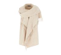 Fabiana Filippi - Gilet Lungo con Collo a Sciarpa Integrato - - Tops - Donna - Beige - ONE SIZE
