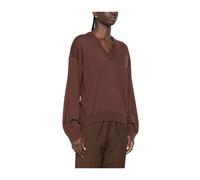 Fabiana Filippi - Maglia Scollo a V - - Knitwear - Donna - Marrone - M