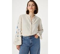 Fabienne Chapot Harry Blouse Warm White/blue Taglia: 34 | Magliette intime Outlet | Donna | Bianco