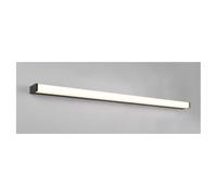FABIO LAMPADA DA SPECCHIO IN METALLO NERO O CROMO IP44 LED 20W LUCE 3000K LARGHEZZA CM 120