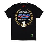 Fabio Quartararo T-Shirt El Diablo 20 Champion del Mondo MotoGP Ufficiale World Champion, Nero , S