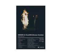 FABIVA Metro Boomin Poster Heroes & Villains Album Cover 2 Poster su tela, decorazione artistica da parete, per soggiorno, camera da letto, decorazione senza cornice, 40 x 60 cm