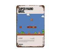 FABIVA Super Mario Bros. (1985) Poster per videogiochi in latta Vintage Metal Pub Club Cafe Bar Decorazione da parete Poster Retro 20 x 30 cm