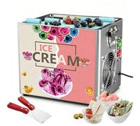Fablestoryem Elettrica Rolled Ice Cream Maker, Piastra Gelato Roll, Ice Cream Roll Machine, Piastra Fredda per Gelato, Dotata di 2 Spatole, Perfetta per Gelato Rotolato Fatto in Casa e Yogurt Freddo